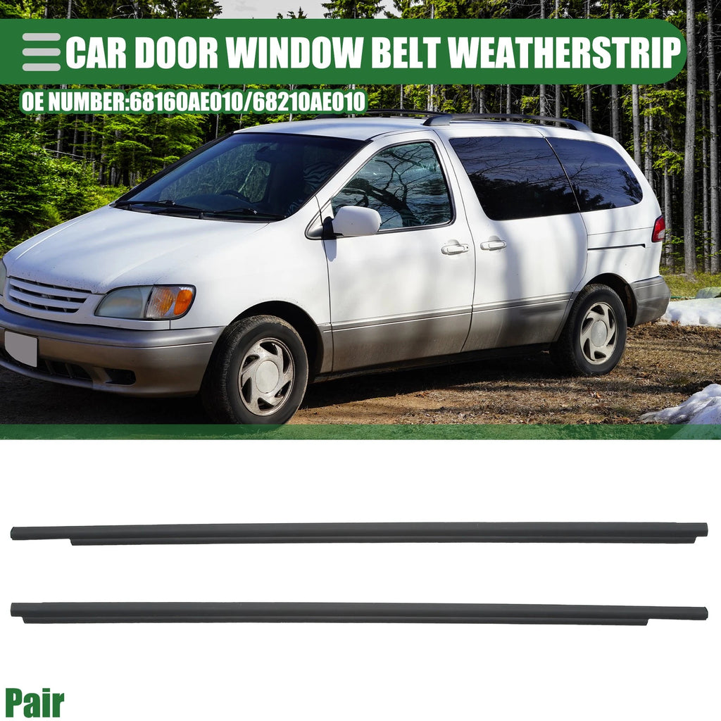 Door Window Belt Weatherstrip Pair Front Left Right for Toyota Sienna (2004–2010)