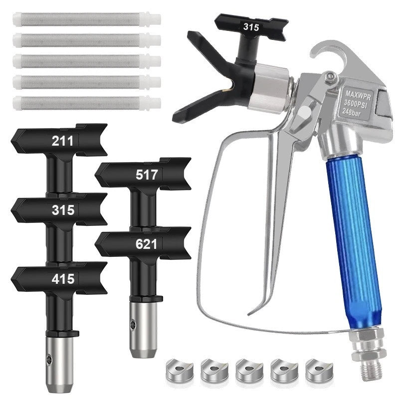 12X Airless Paint Sprayer Kit with Nozzle Tips, Filter Mesh, Guards