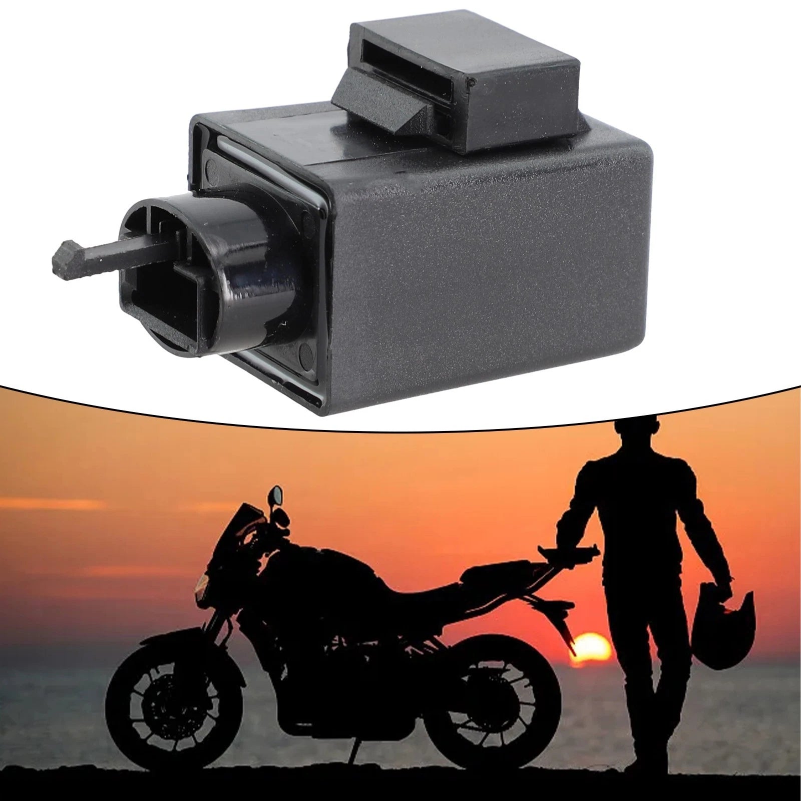 Electronic Flasher Relay for Motorcycle (Black)