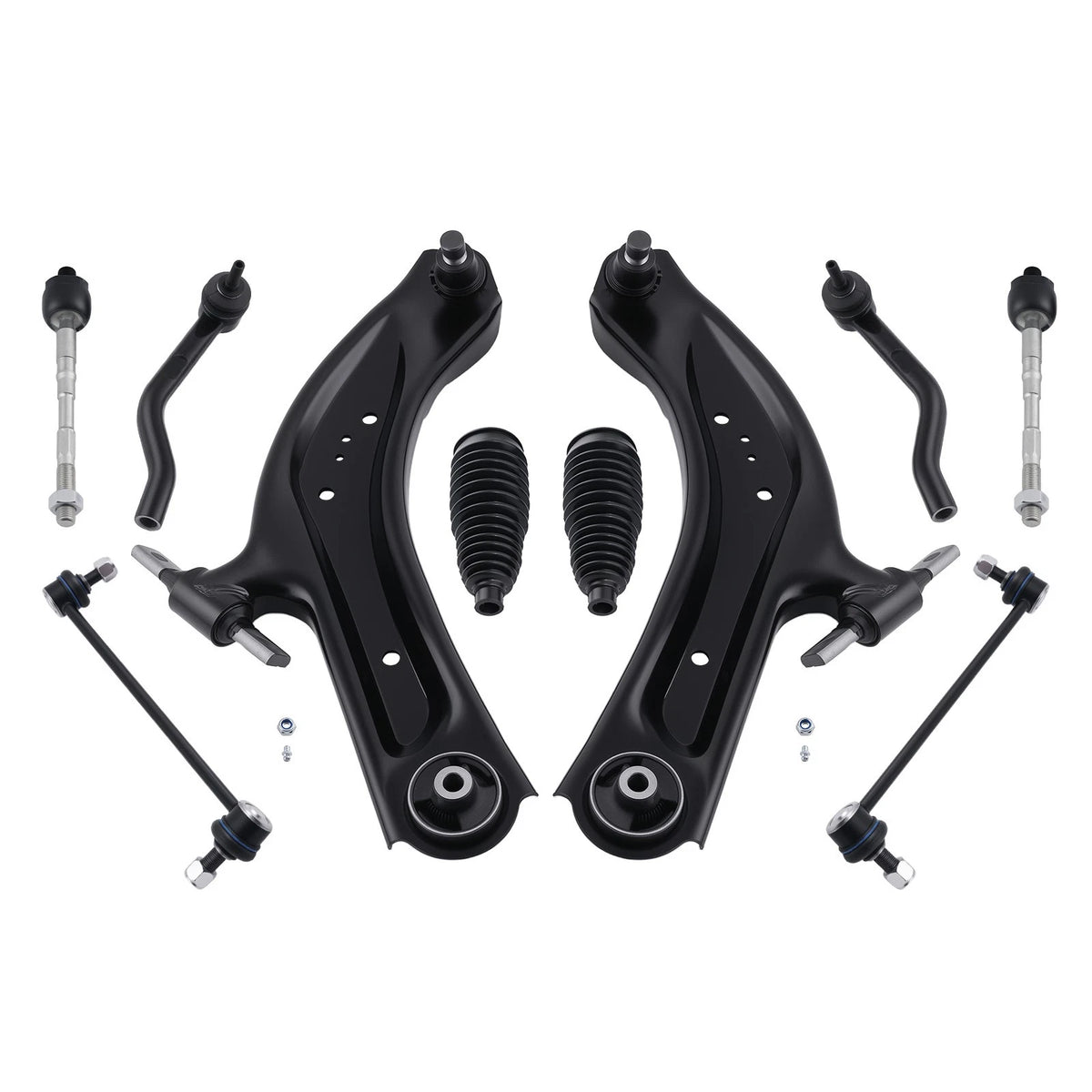 10PC Front Suspension Kit Lower Control Arms for Nissan Qashqai Rogue (2014–2019)