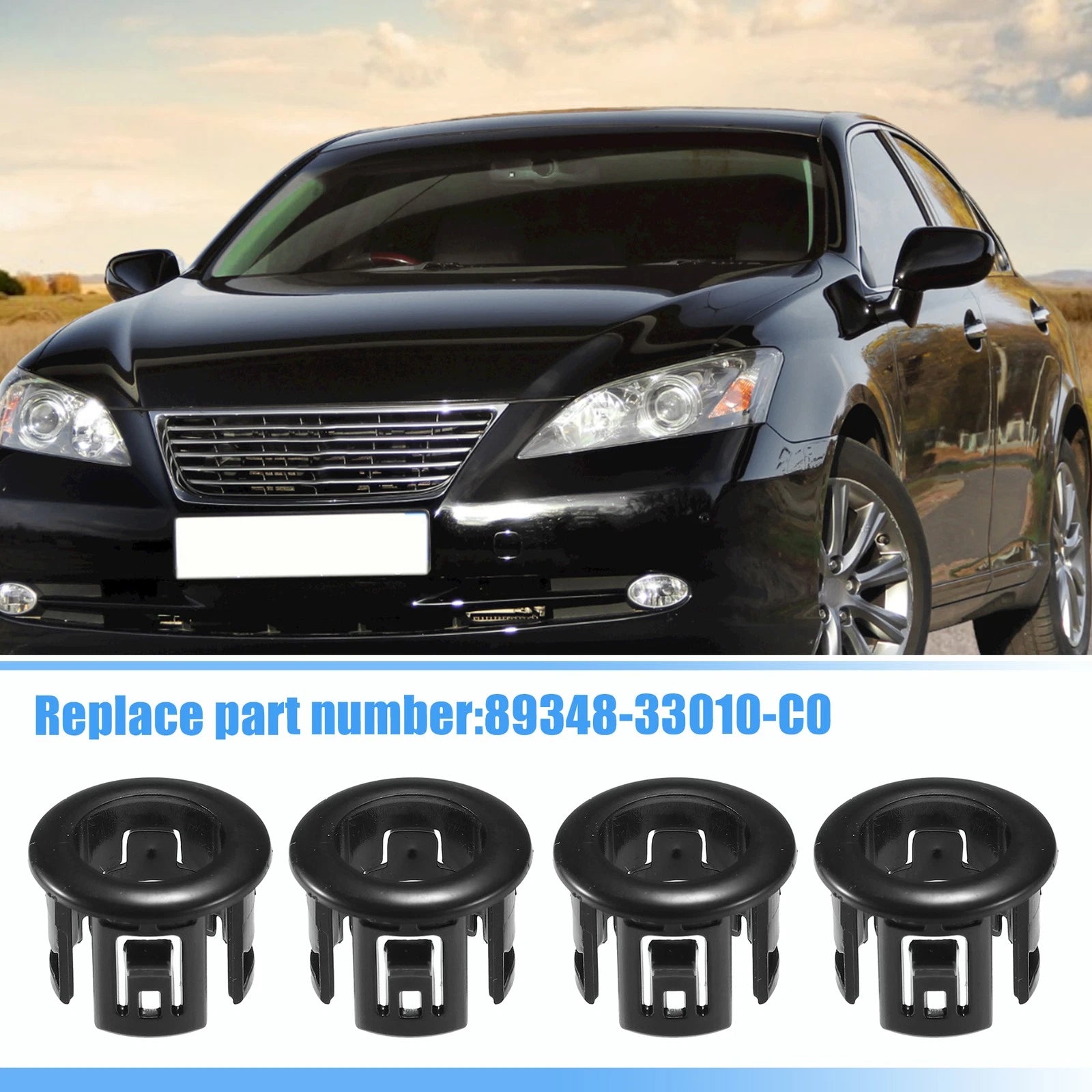 Parking Assist Sensor Bezels Front and Rear 4 Pcs for Lexus ES350 (2007–2018)