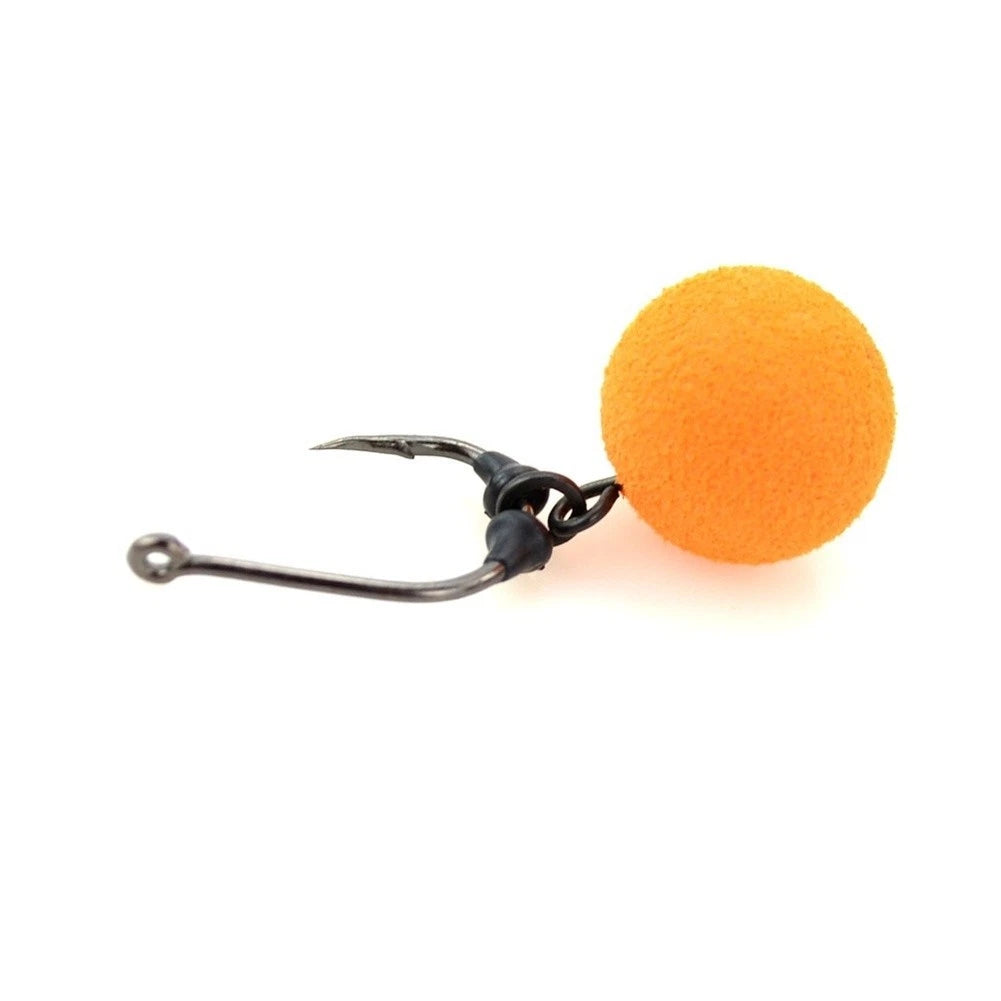 20pcs Carp Hook Straight Shank Ring Point for Bottom Fishing