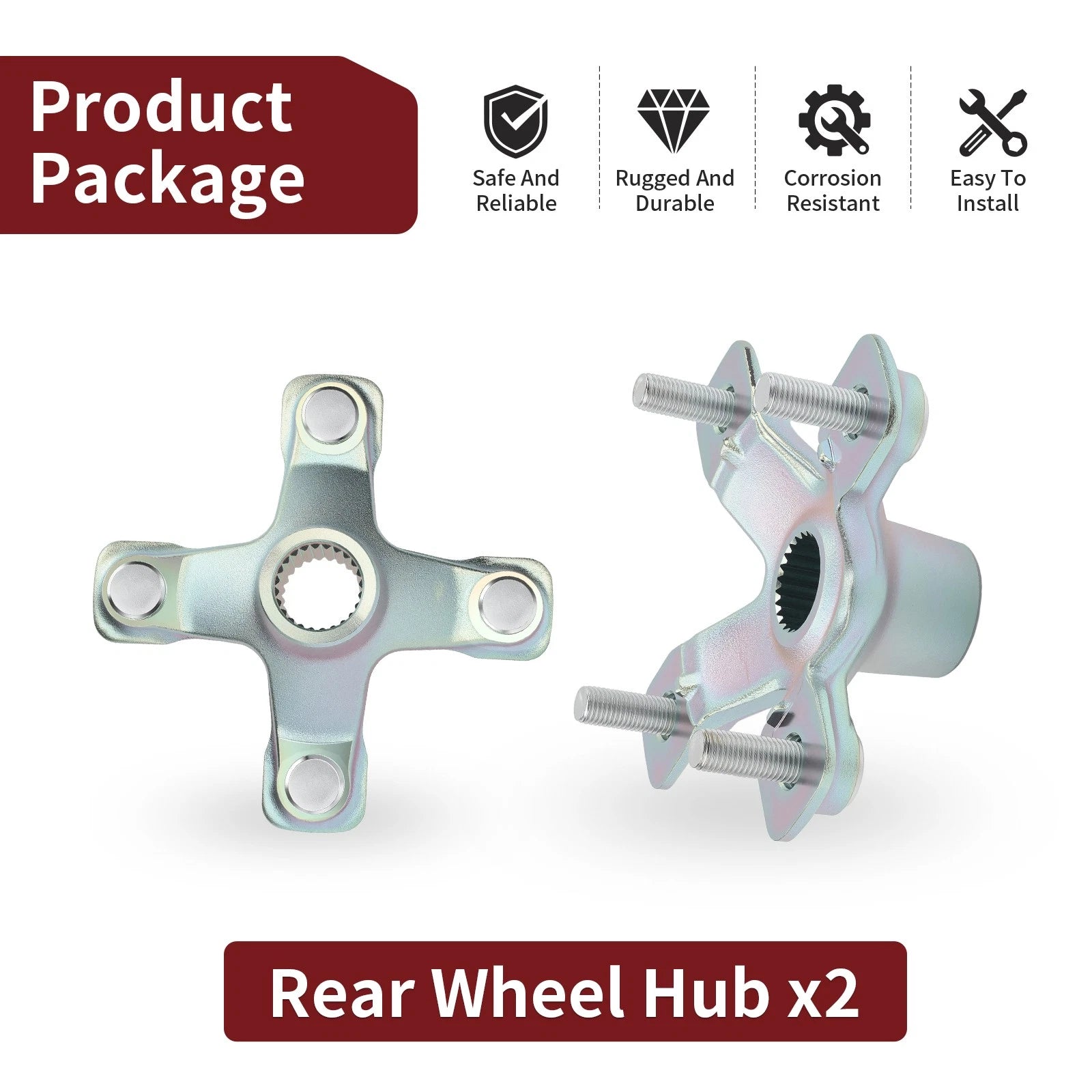 2Pcs Rear Wheel Hub for Yamaha YFZ450R SE (2009–2024)