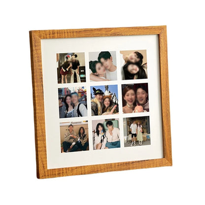 9-Grid Wooden Photo Frame for Memory Arrangement (30x30cm)