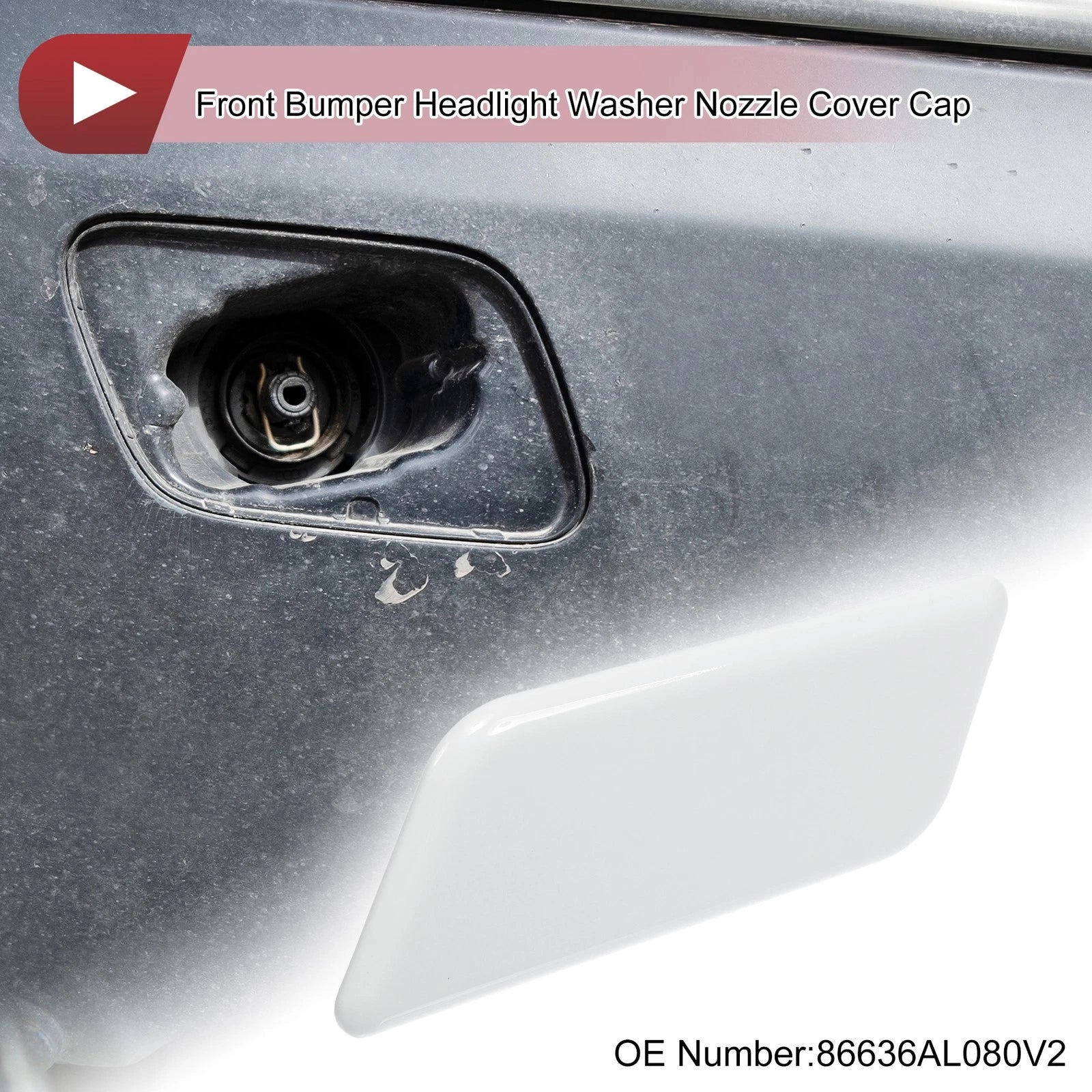 Front Left Washer Nozzle Cover Cap Replacement for Subaru Outback (2015–2017)