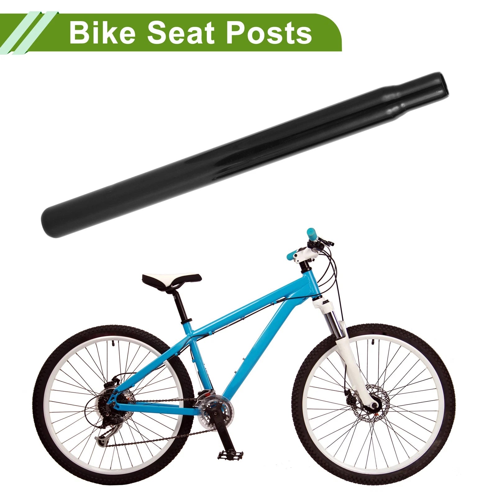 Seat Post 27.2x350mm Durable Replacement for Universal Bike (2000–2025)
