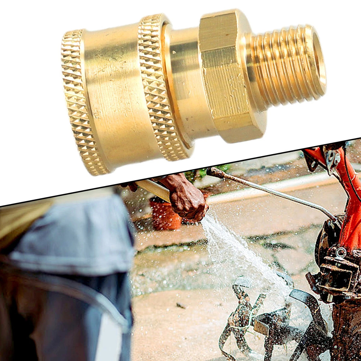 M22 to 1/4 Quick Connect for Pressure Washer (5000 PSI)