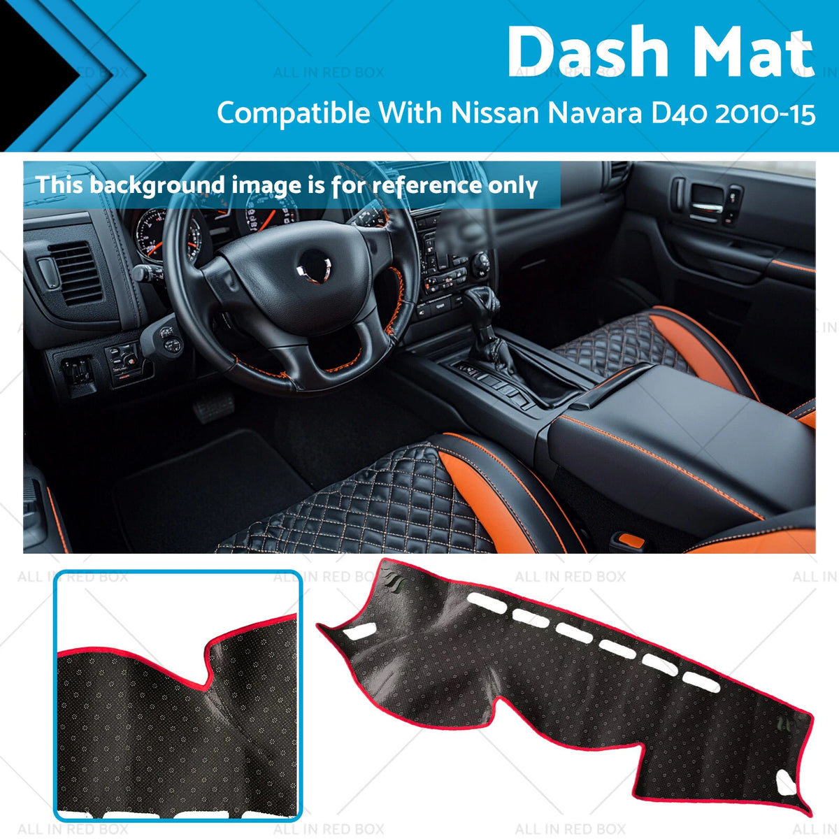 Dash Mat Dashboard Cover for Nissan Navara D40 (2010–2015) UV Protection