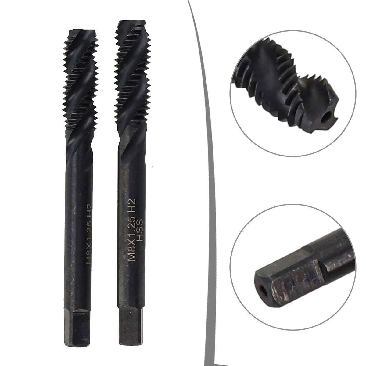 HSS Tap for Milling Machines - Upward Chip Removal, Clear Threads