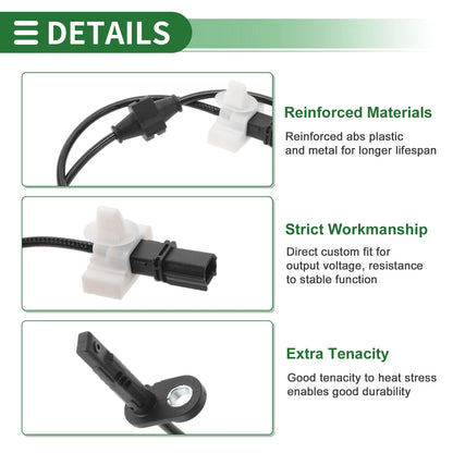 ABS Wheel Speed Sensor No. 57470TZ5A02 for Acura MDX (2014–2018) Rear Right