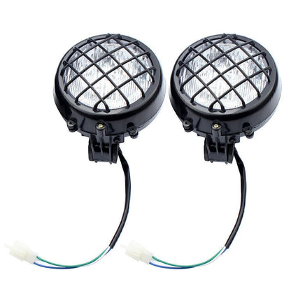 2X Headlight Lens Grills for Yamaha Banshee Warrior 350 (1987–2006) Black