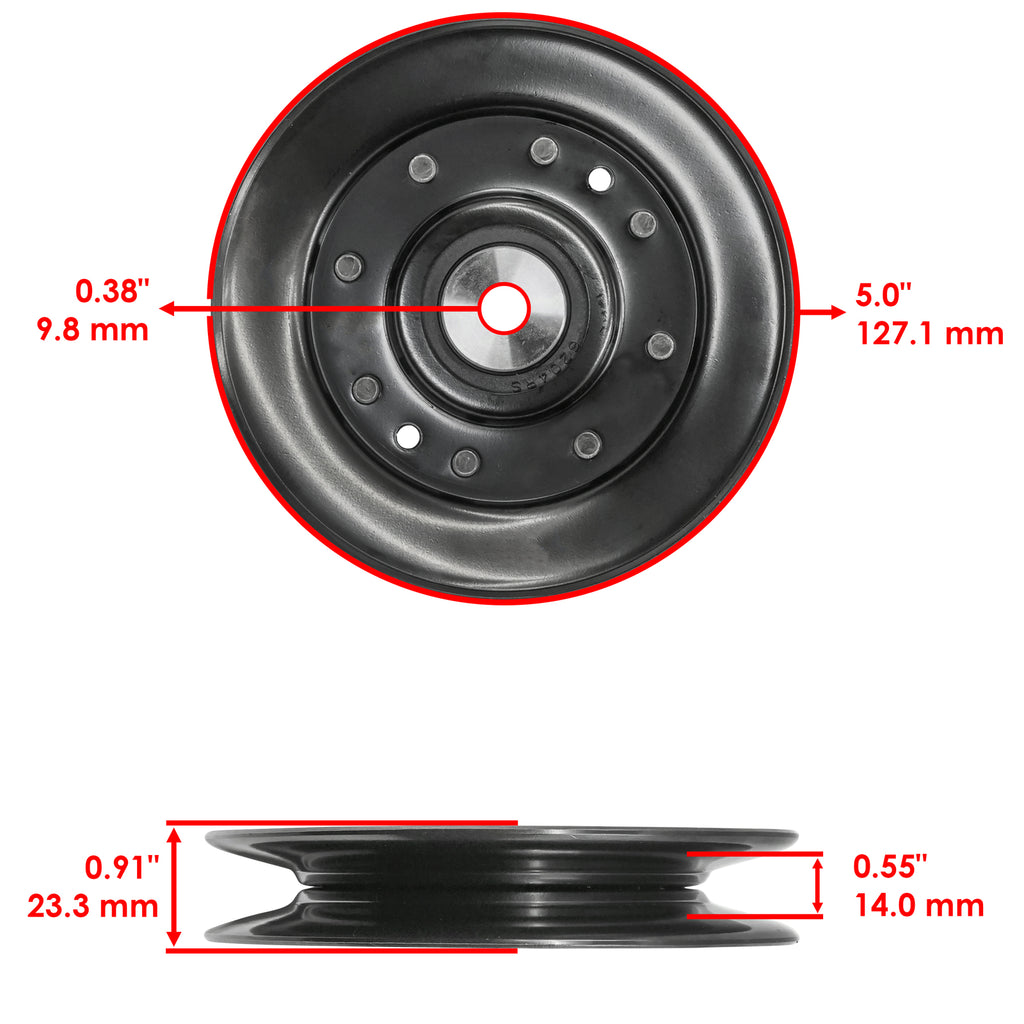 V-Idler Deck Pulley Set Replacement for John Deere X300 42 Inch (2001–2008)