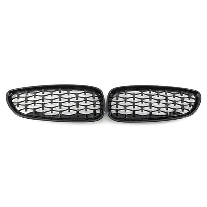 2X Front Upper Bumper Mesh Grille for BMW Z4 E89 (2009–2016) Gloss Black
