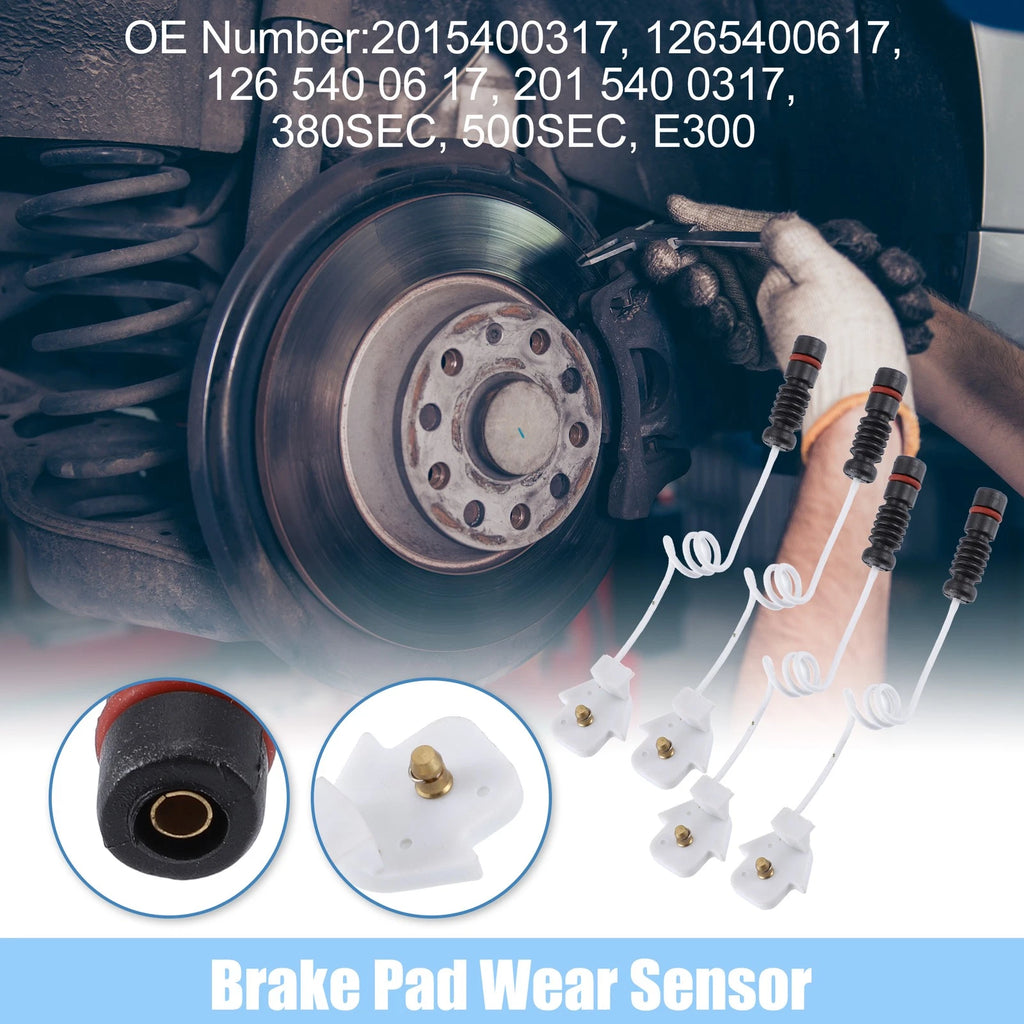 Brake Pad Wear Indicator Sensor Front Rear 4pcs for Mercedes-Benz E300 (W212 2009–2016)