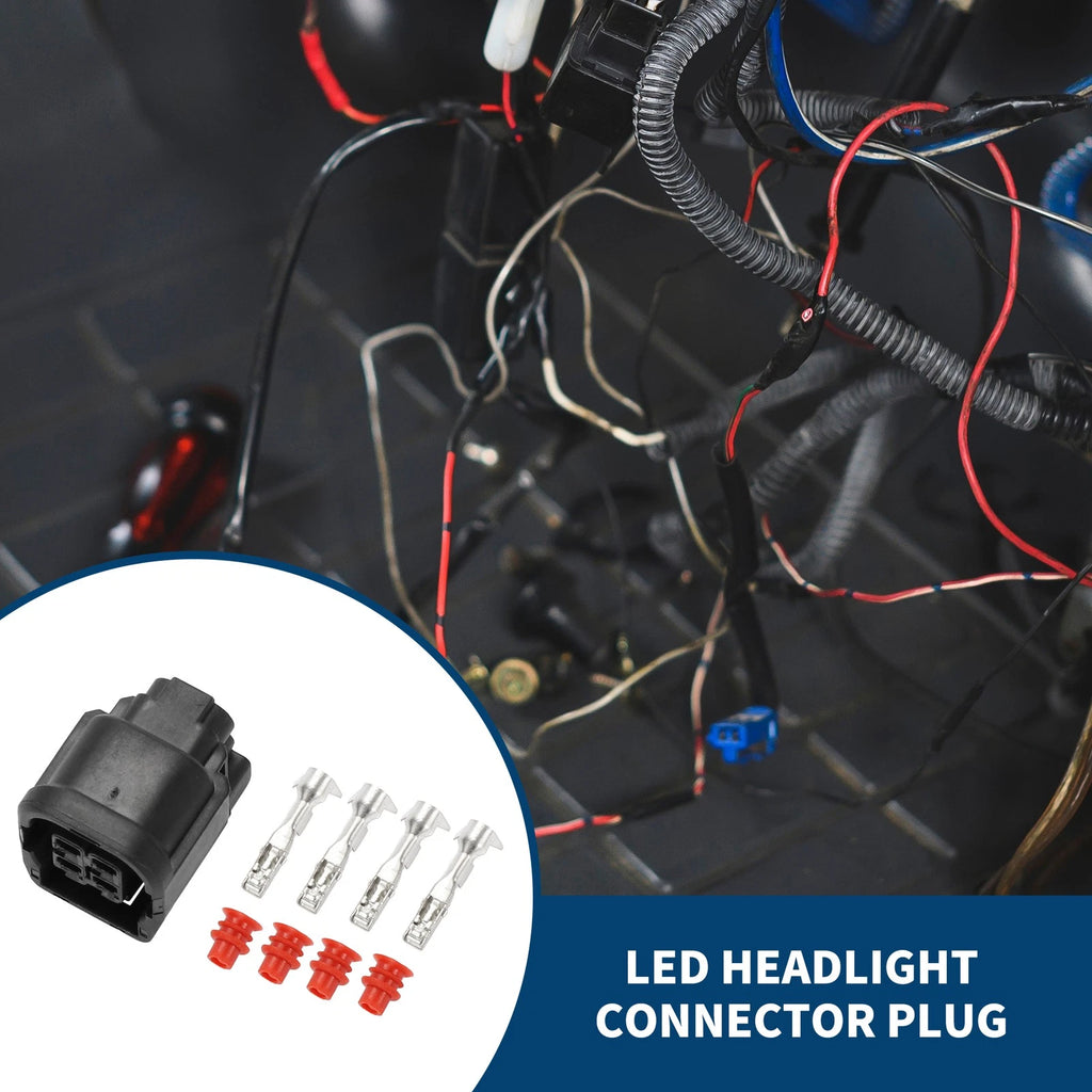 4 Pin LED Headlight Connector Plug Female Wire Terminal for Honda (1 Set)