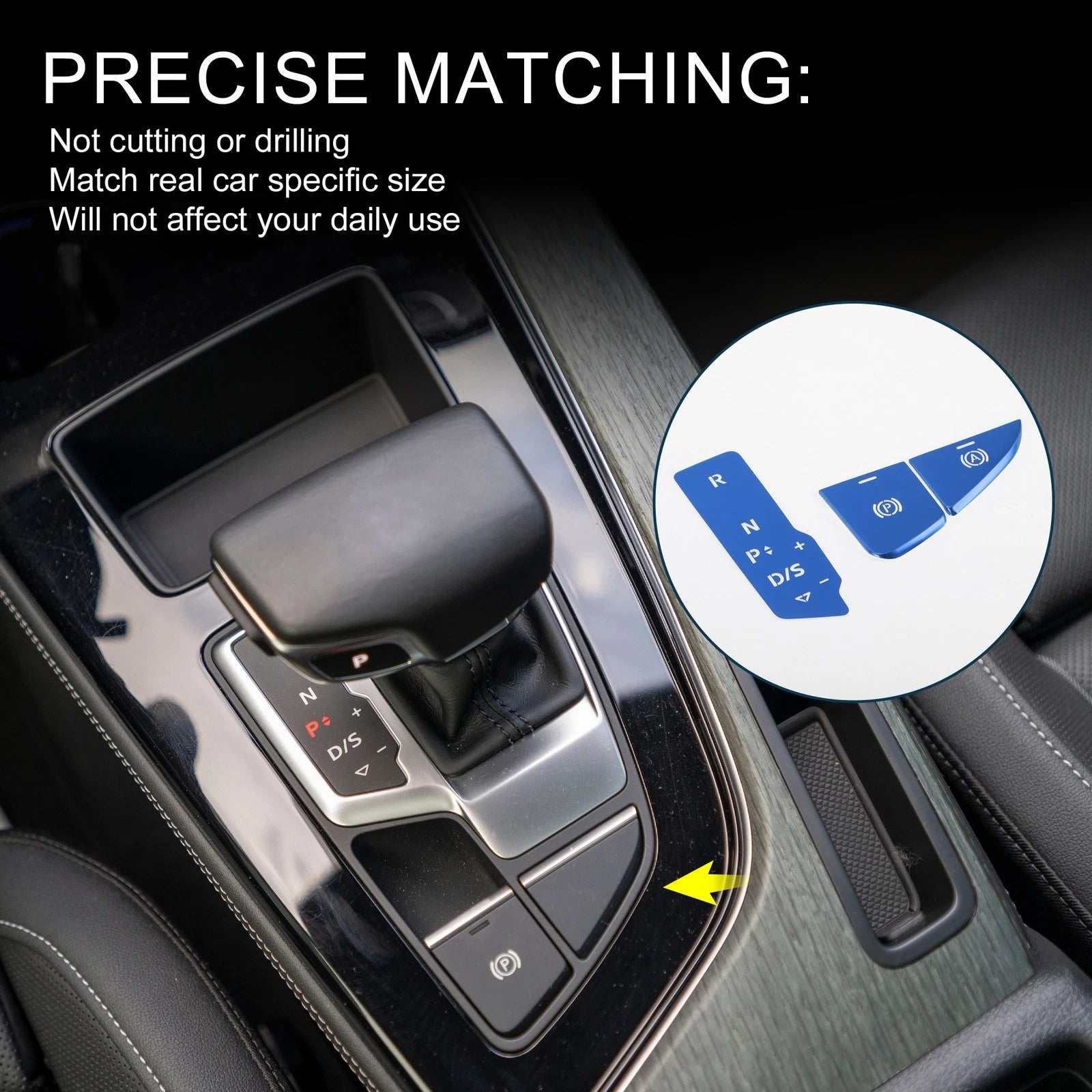 Gear Shift Handbrake Panel Button Switch Cover for Audi A5 A4L (2020–2024)