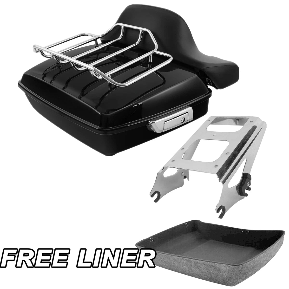 Trunk Mount Rack Backrest Pad for Harley Touring Glide (2009–2013)