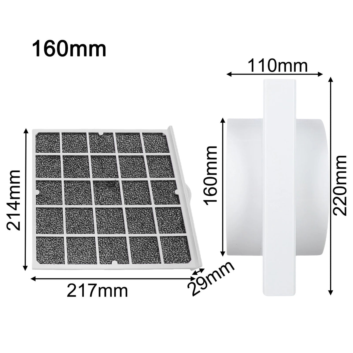 Duct Filter for PVC and PE Pipes (Washing Friendly)