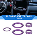 Engine Start Speaker Knob Cover Ring Set for Honda Civic (2016–2021)