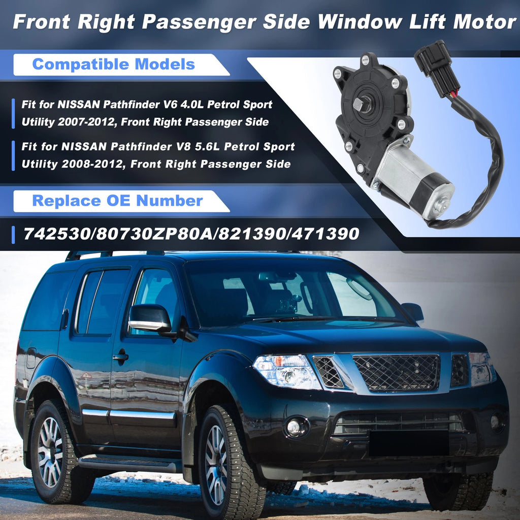 Front Right Power Window Motor 80730ZP80A for Nissan Pathfinder (2007–2012)
