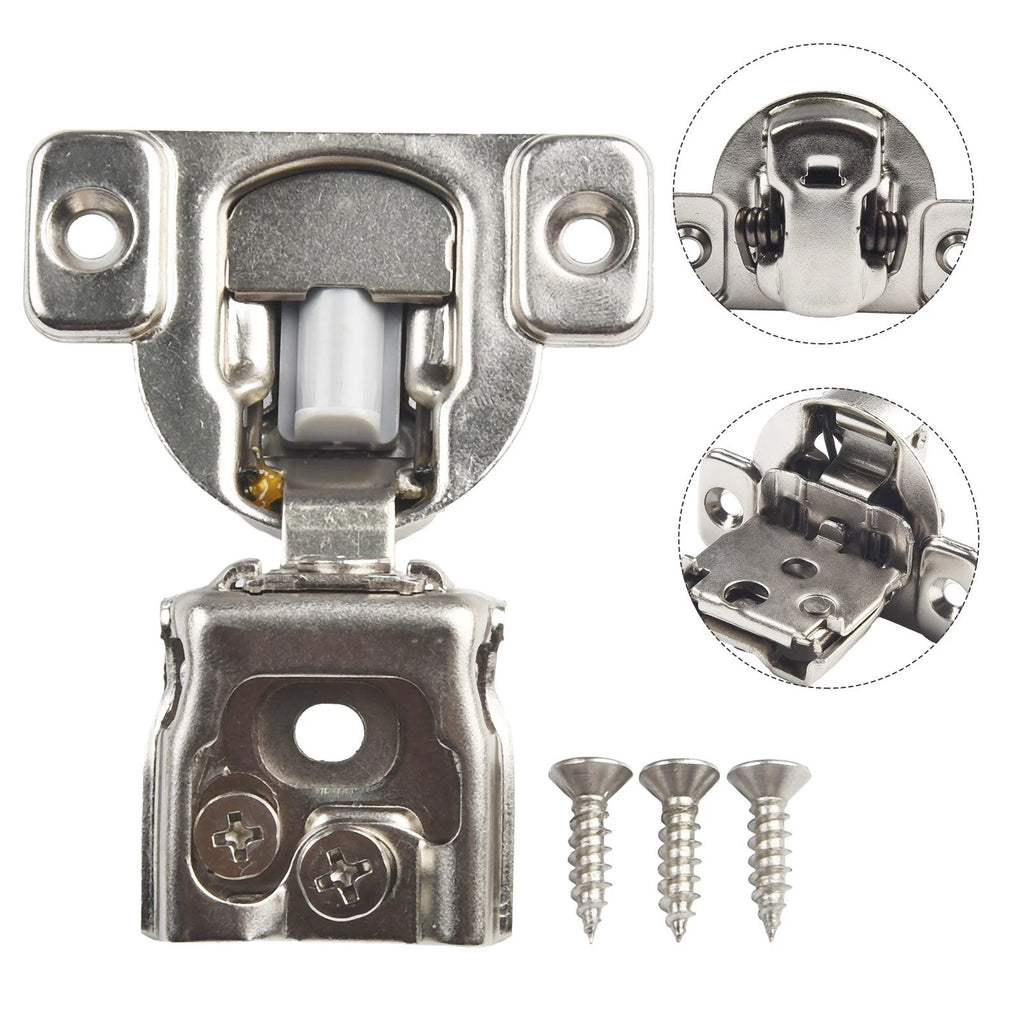 Overlay soft close hinges for kitchen cabinets (6 way, silver)
