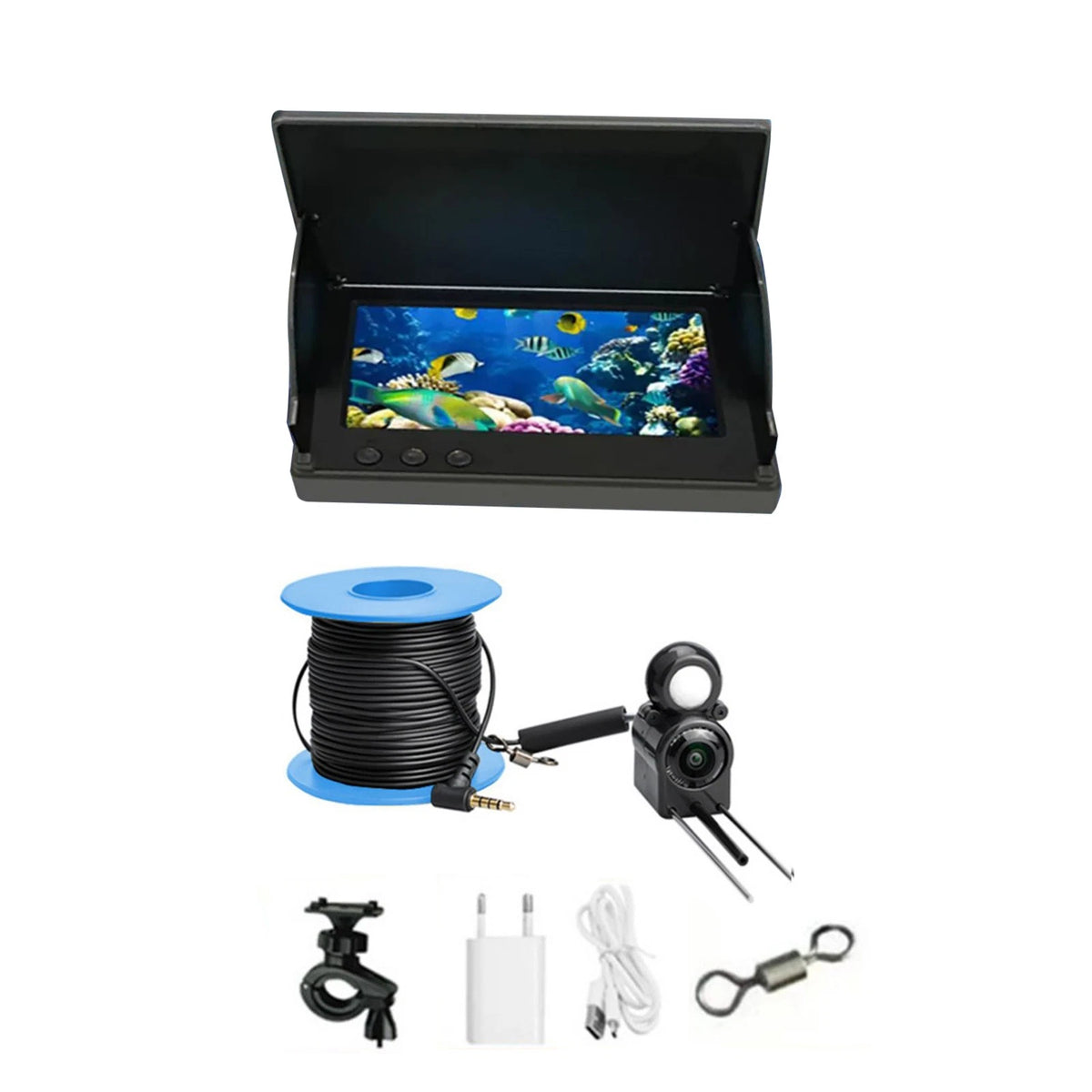 Underwater Fish Finder with 4.3" HD Display and 30m Camera (IP67)