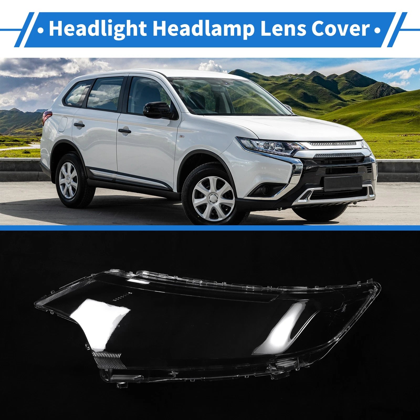 Front Left Headlight Lens Cover for Mitsubishi Outlander (2016–2021)