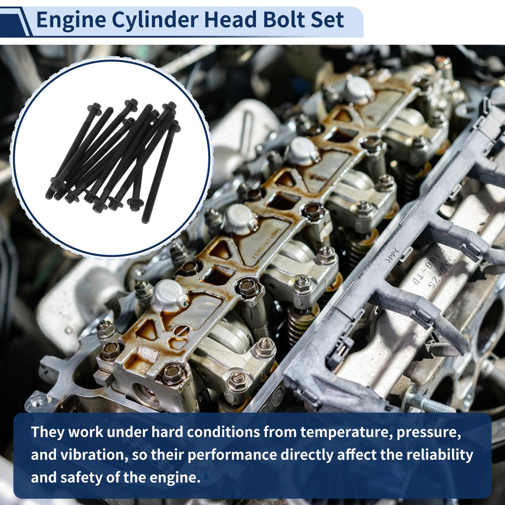 Engine Cylinder Head Bolt Set Replacement for Chevrolet Sonic 1.4L (2012-2020)