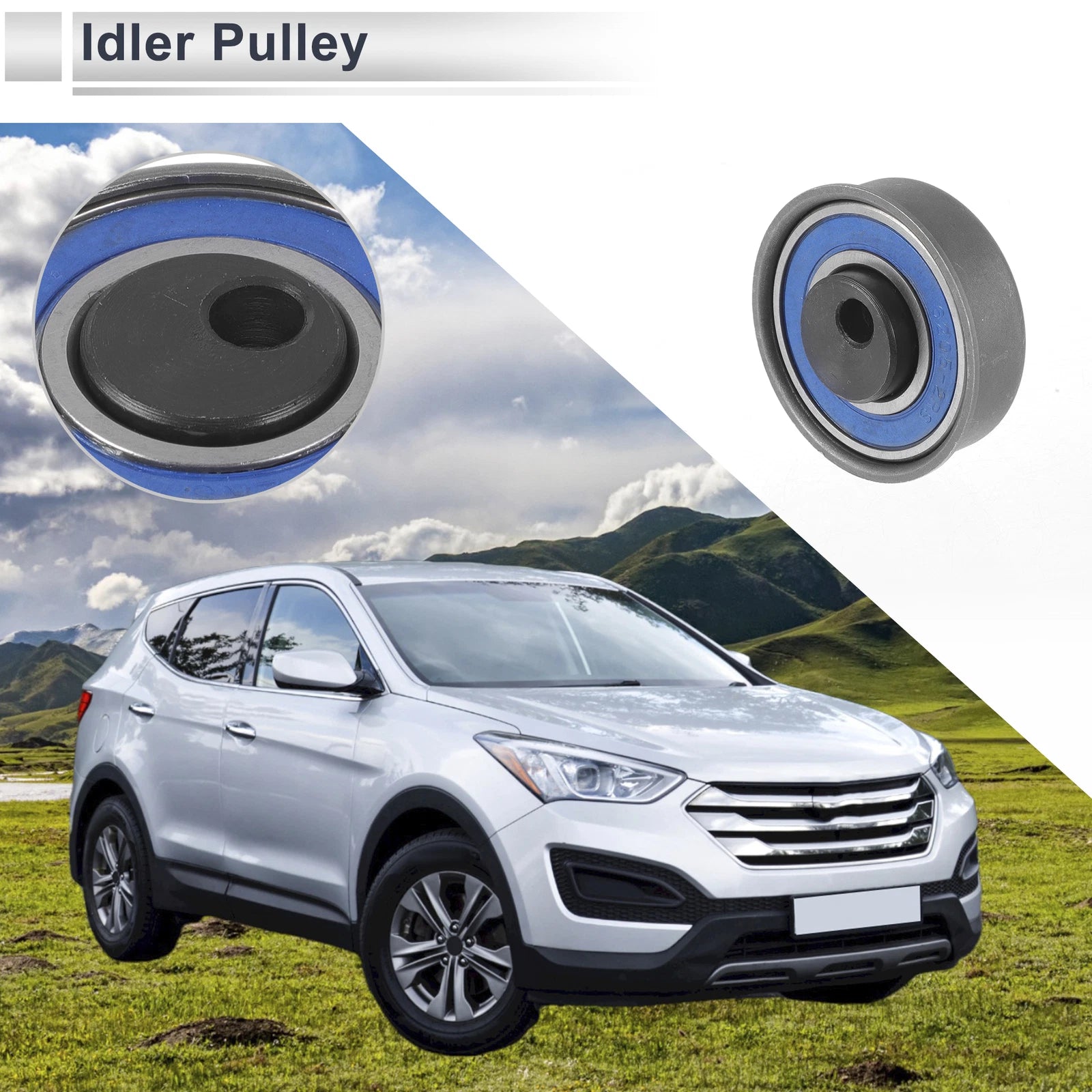 Drive Belt Idler Pulley Replacement for Hyundai Santa Fe 2001–2004