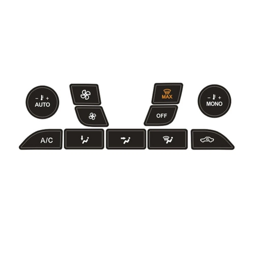 11Pcs Air Condition Control Button Repair Stickers for Ford Focus (1999–2005)