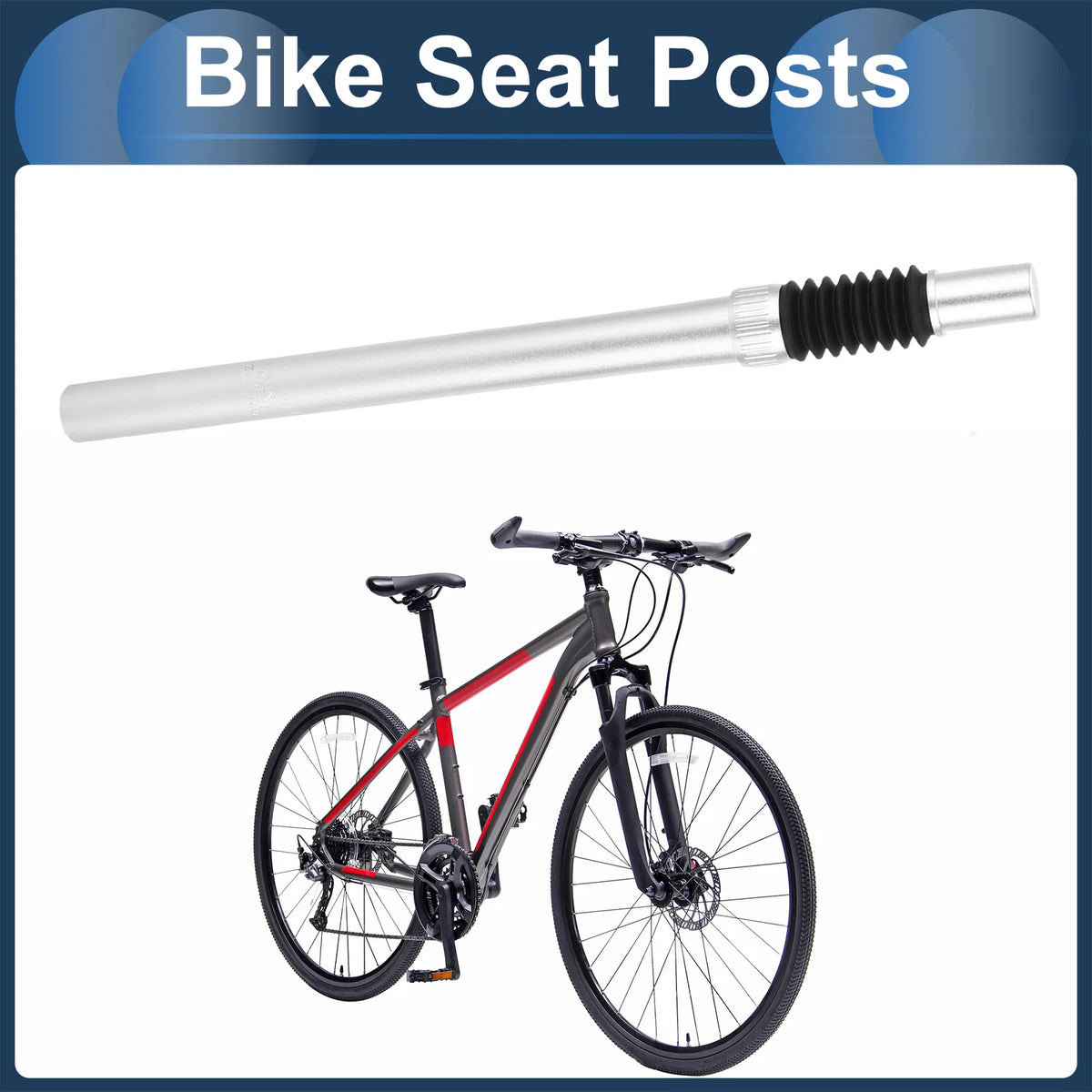 30.9mm Shock Absorbing Bike Seat Post for (30.9x400mm)