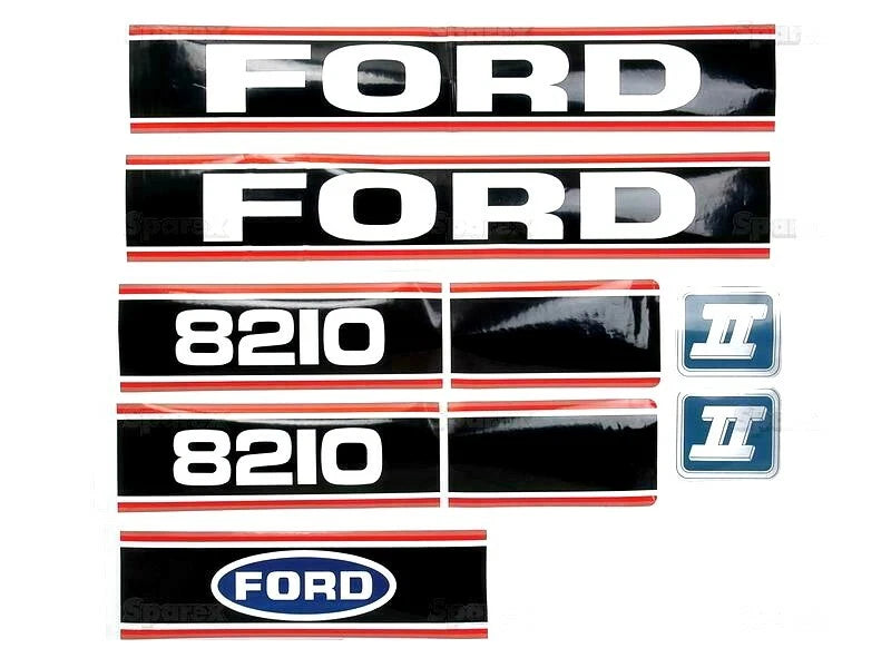 Bonnet Decal Set for Ford 8210 Tractors Series 2
