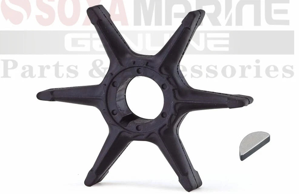Water Pump Impeller w/ Key for Yamaha Marine (West Sierra 18-3067, Mallory 9-45600)
