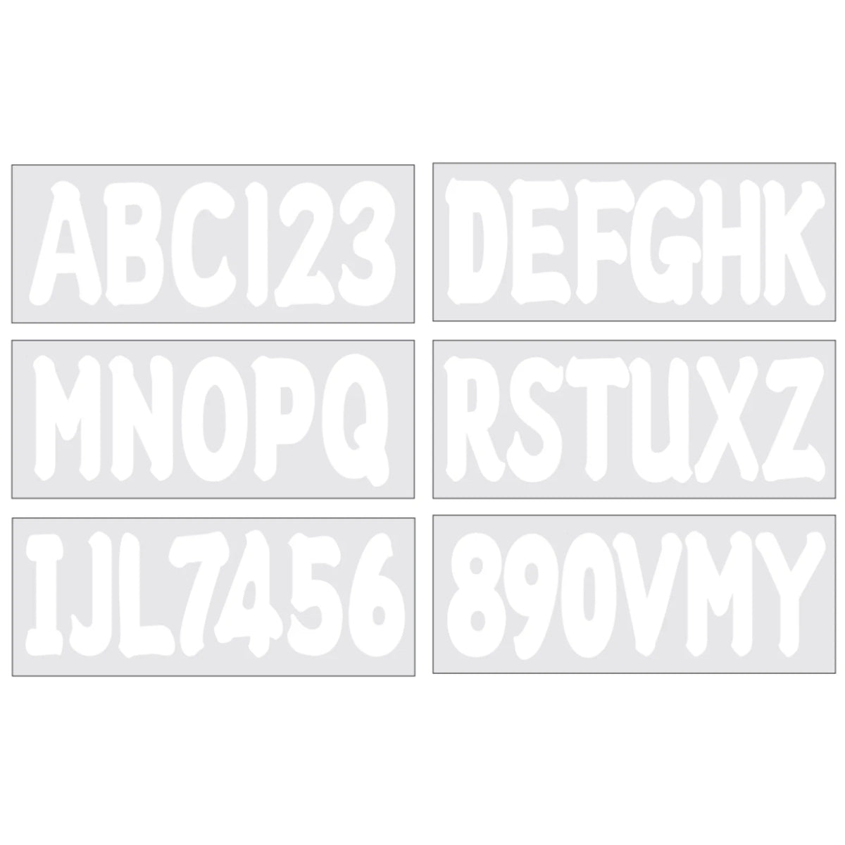 Boat Registration Decals A-Z & 0-9 for Customization