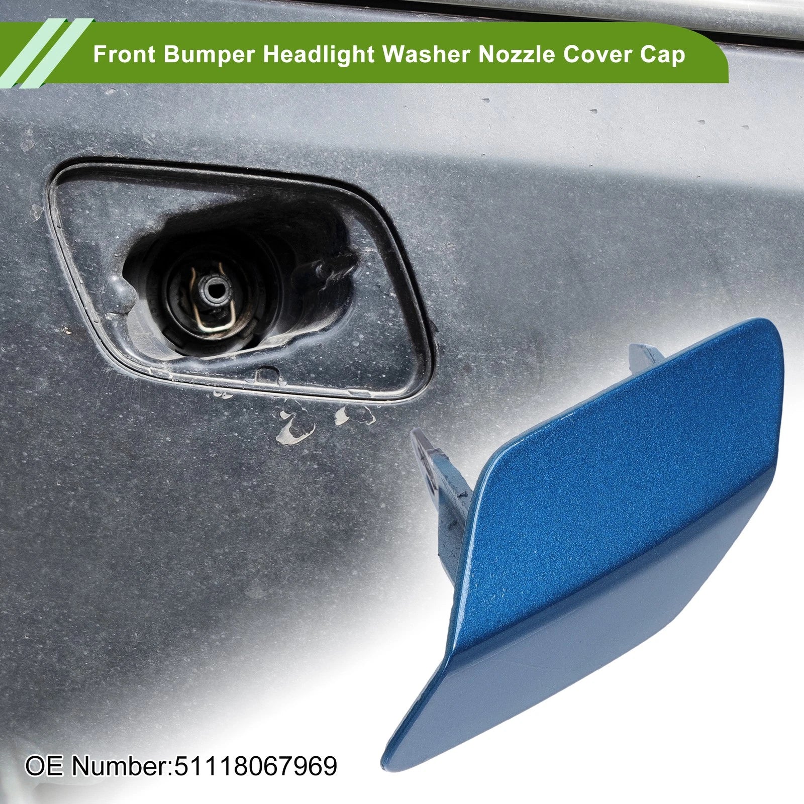 Front Left Washer Nozzle Cover Cap Replacement for BMW 320i (2013–2018)