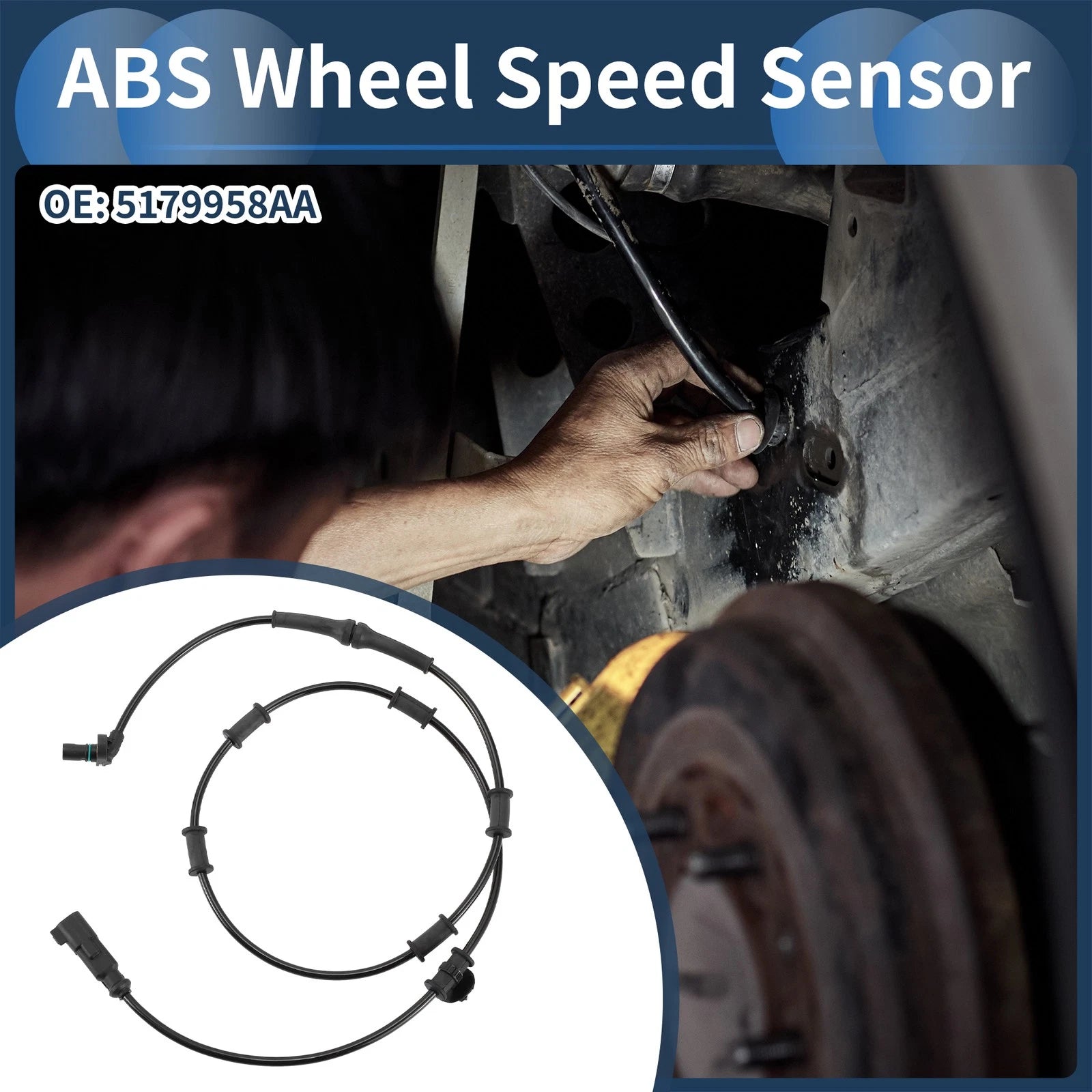 ABS Wheel Speed Sensor for Dodge Ram 2500 Front Left (2006–2008)