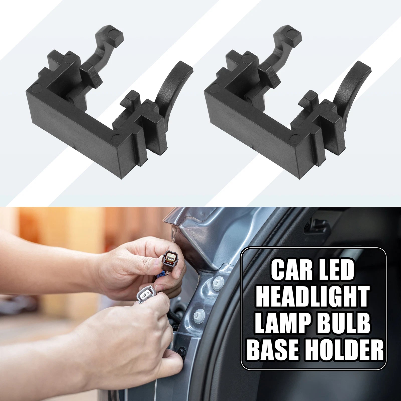H7 LED Low Beam Headlight Bulb Base Holder for Ford Focus (1 Pair)