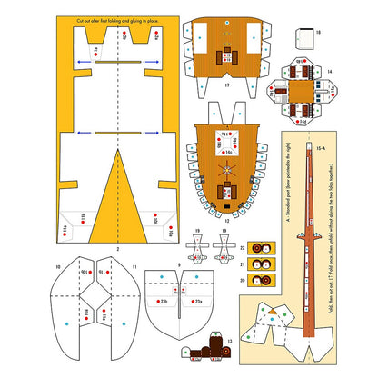 Set of 1 DIY Czar Russia Navy Oslabya Battleship Model (1:250 Scale)