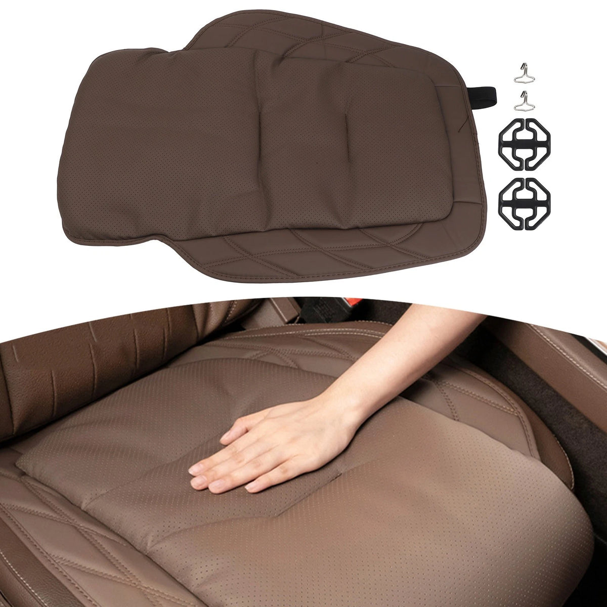 Leather Driver Seat Cushion for BMW Mercedes (2010–2023)