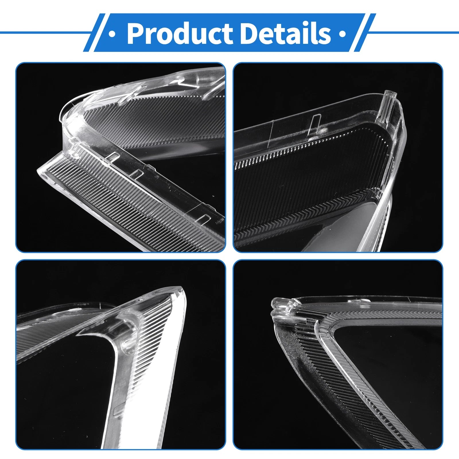 1 Pcs Headlight Lens Cover for Mazda RX-8 (2004–2011) PC Clear