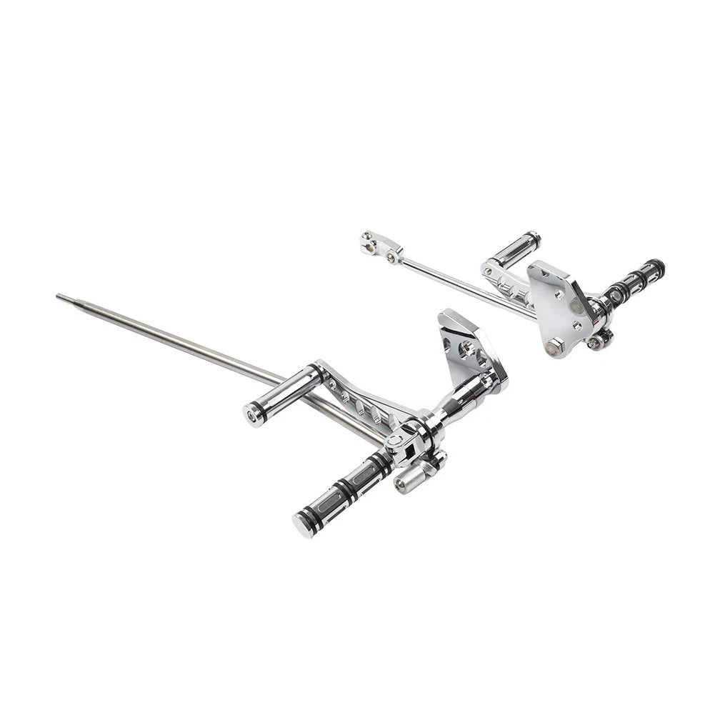 Chrome Forward Controls Footpegs Levers for Harley Dyna (2006–2017)