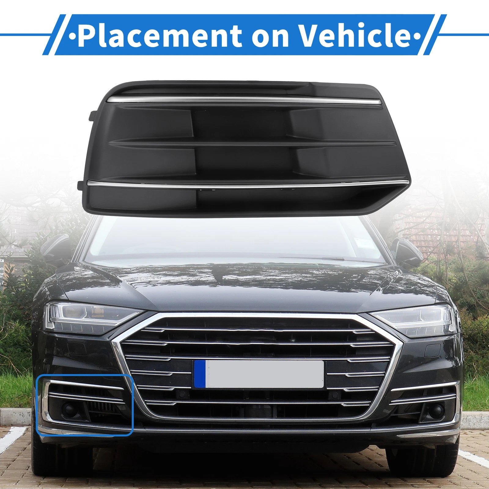 Front Right Fog Light Grill Replacement for Audi Q5 (2018–2024)