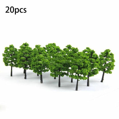 Set of 20 Mixed Model Trees for Train Railroad Diorama Landscape