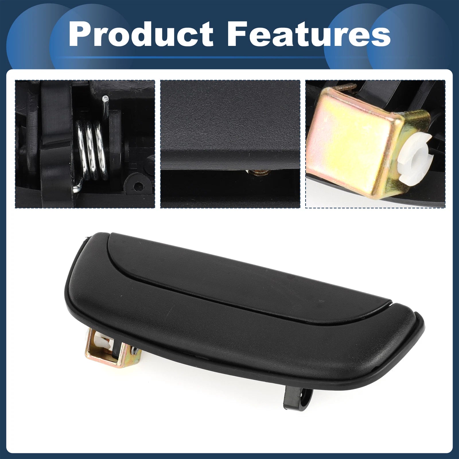 Front Left Door Handle for Hyundai Porter (1993–1997) Black