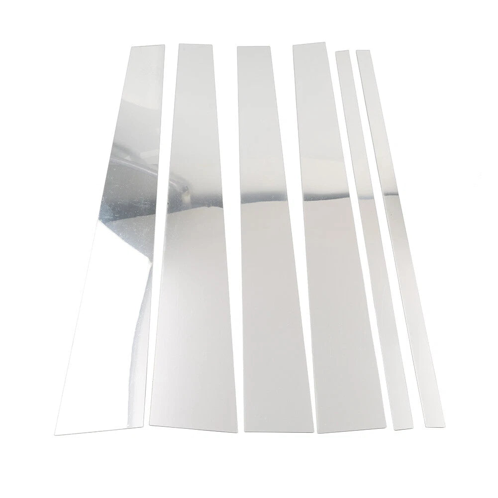 6X Silver Center Pillar Posts Door Trim for Ford Expedition Navigator (1997–2016)