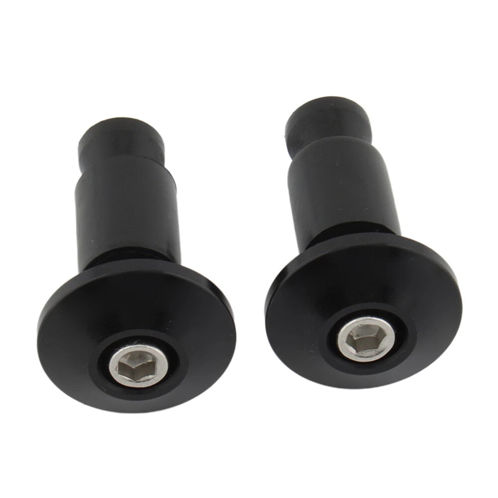Black Dirt Bike 7/8'' 22MM Handle Bar End Handlebar Grips Cap Plugs Slider