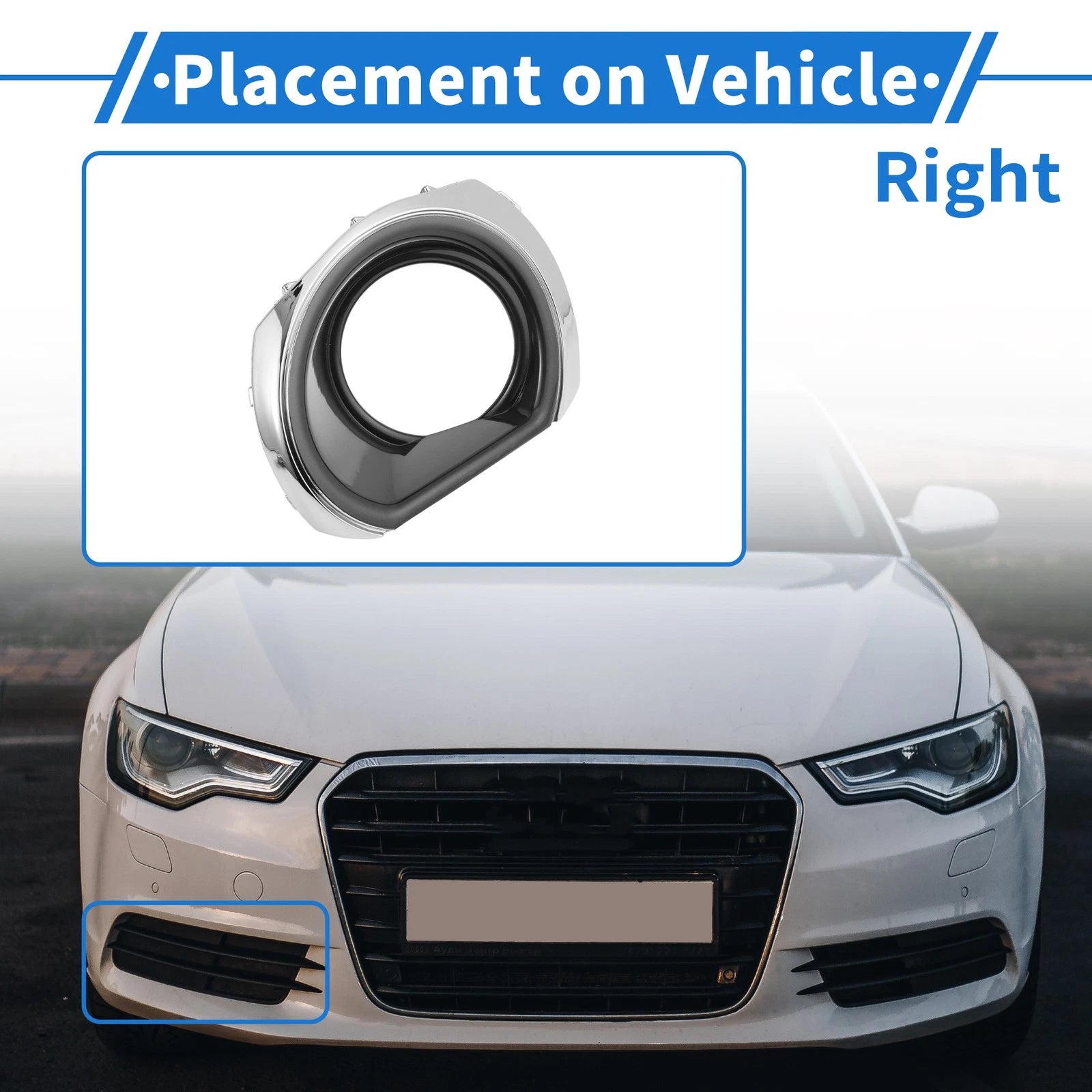 Fog Light Grill Front Right Replacement for Subaru Outback (2010–2012)