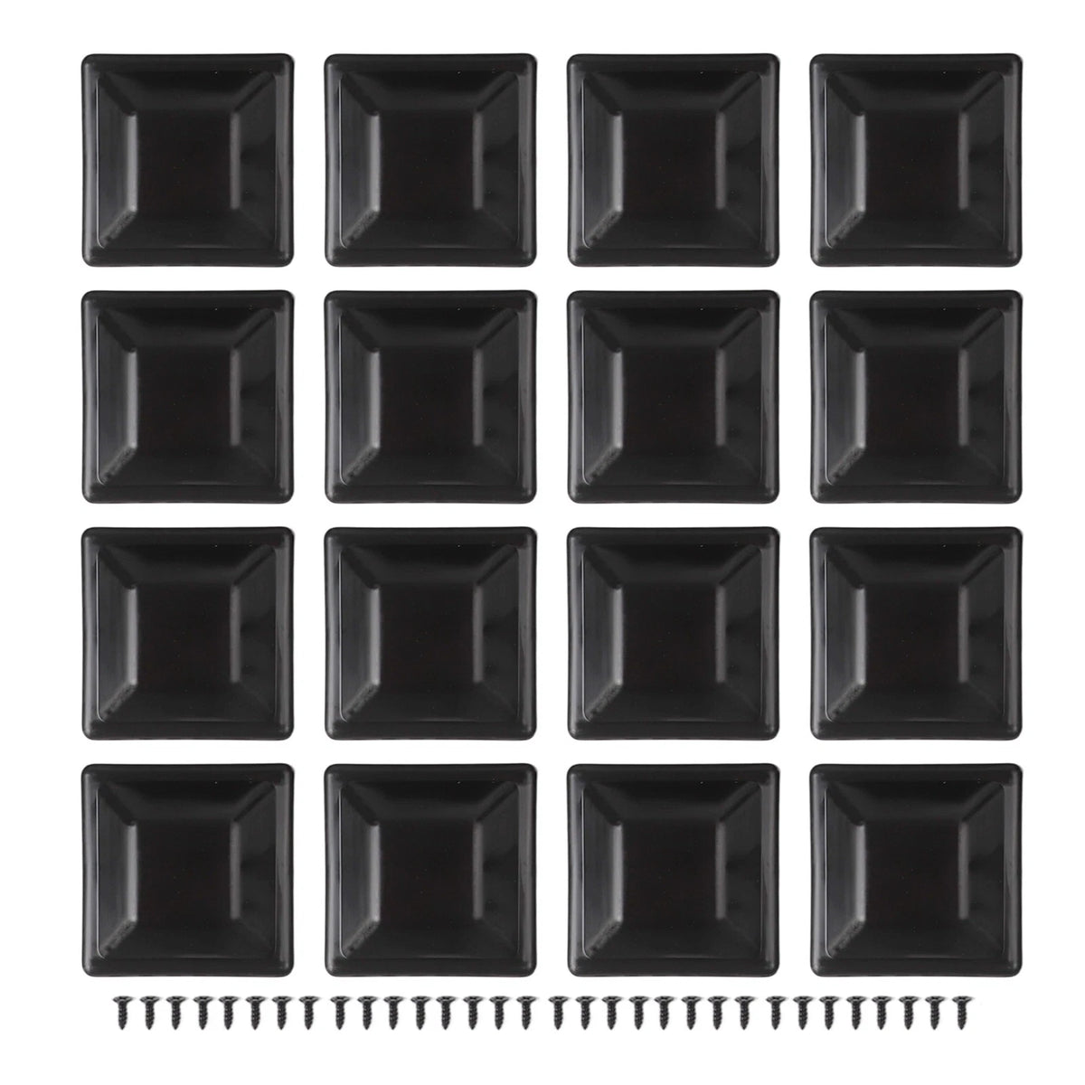 16 Pack of 4x4 Black Post Covers for Fence and Deck Protection