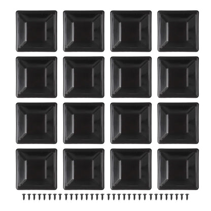 16 Pack of 4x4 Black Post Covers for Fence and Deck Protection