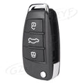 Replacement Folding Key Shell Remote Key Case 3 Buttons for Audi Q7 A8 (2007–2018)